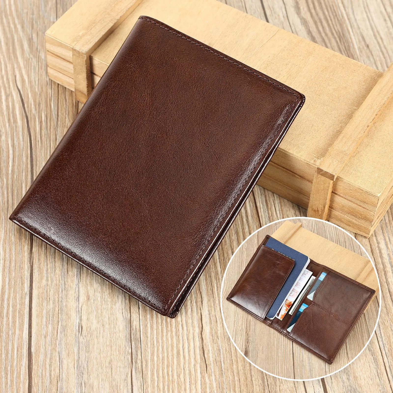 

Vintage Leather Passport Holder, Men's Clutch Wallet, Travel Wallet, Genuine Leather Passport Wallet.