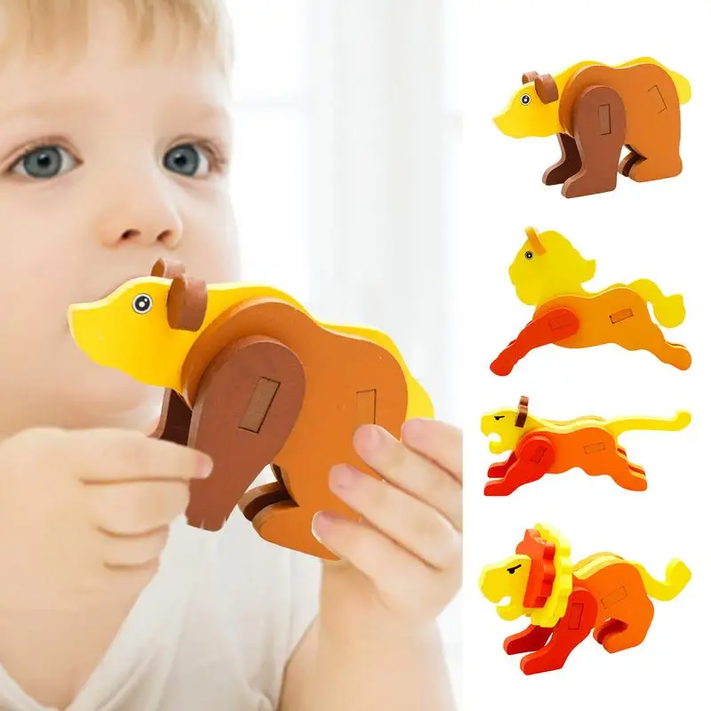 Animal Building Blocks Parties Favors 3D Puzzle Building Blocks Animals Exquisite Construction Building Bricks Toy Animal For