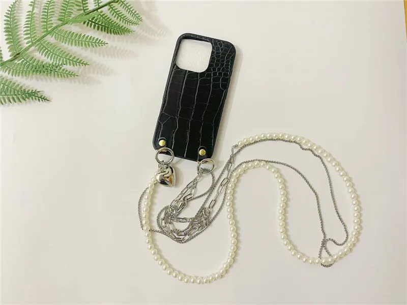 Fashion Pearl Bracelet Crossbody Shoudel strap phone bag case For iphone16 14 11 12 13pro max Case For iphone 15pro max XS MAX