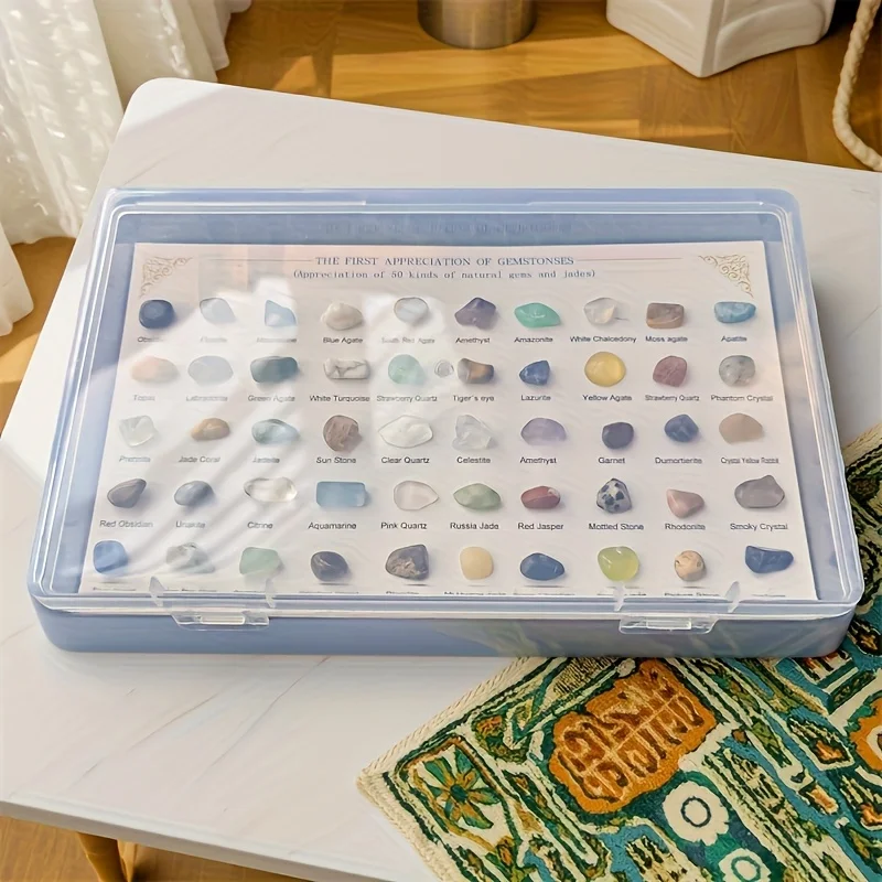 Each box contains 50 mineral specimens, irregular crystal healing gemstones, for quartz collection and research view 3