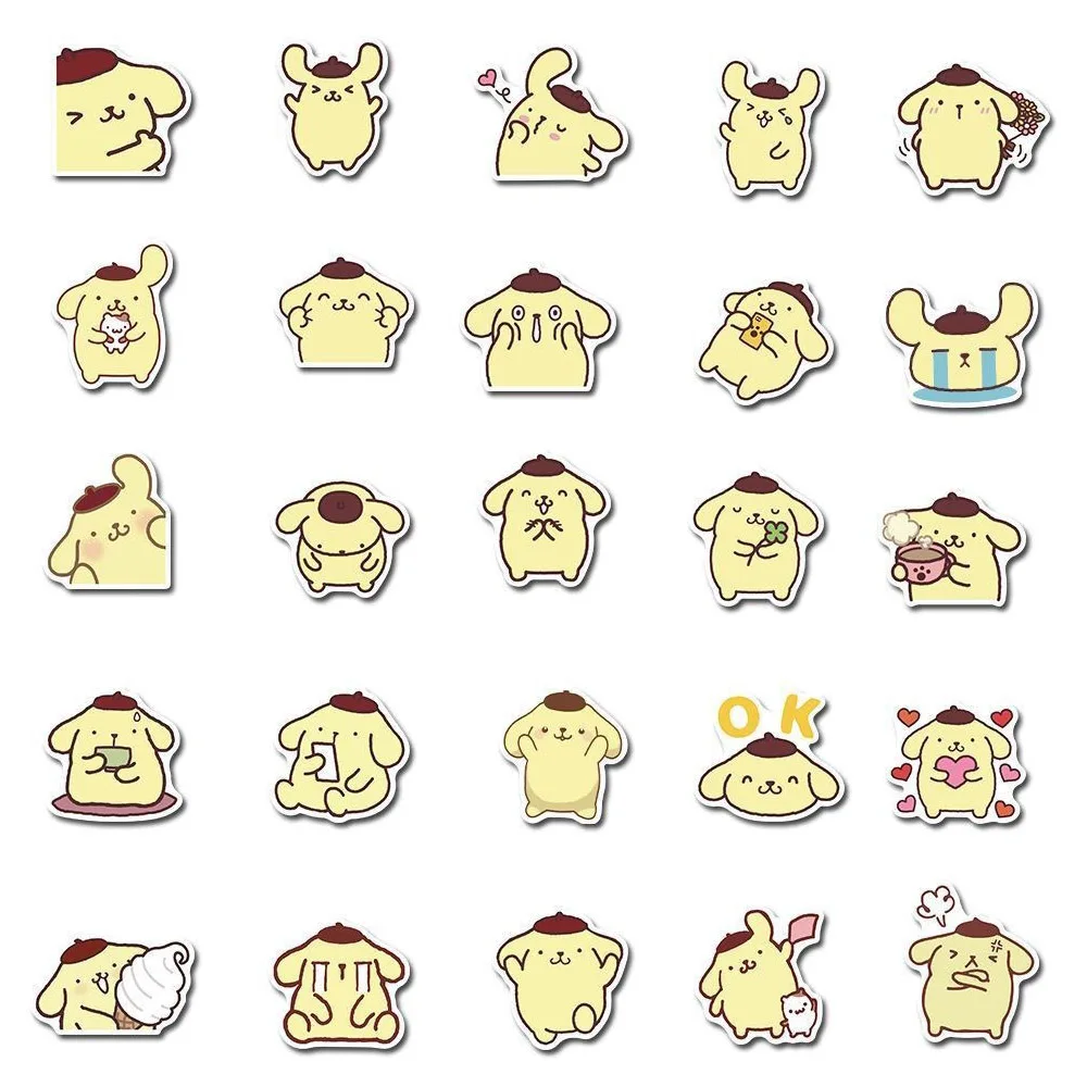 10/30/50 Stück Kawaii Pompom Purin Aufkleber Niedliche Cartoon-Sticker Spielzeug DIY Handy Skateboard Gitarre Spaß Sanrio Graffiti Aufkleber Geschenke – Detail 6