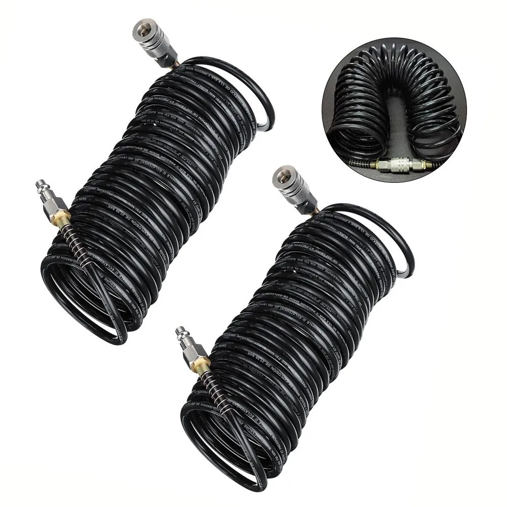 PE  Pneumatic Adapter Quick Coupler Inflating Coil  Air Hose Compressor For Inflating Tires And Powering Air Tools
