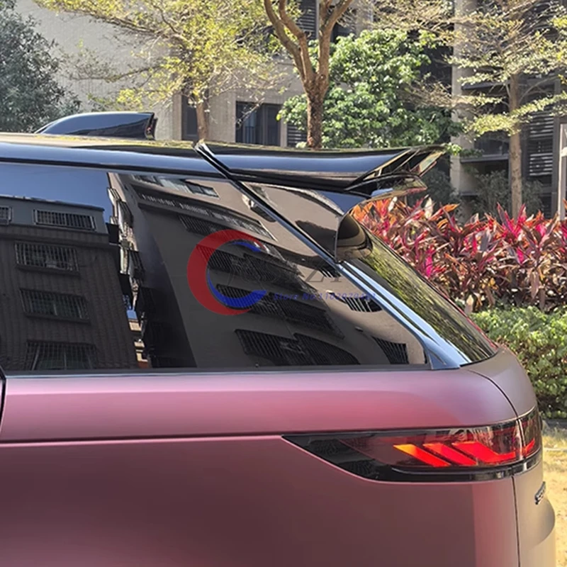 2023 إلى ما يصل لاند روفر رينج روفر سبورت L461 سيارة خلفية منتصف سبويلر الجذع الجناح الشفاه بواسطة ABS طقم هيكل أسود لامع #4