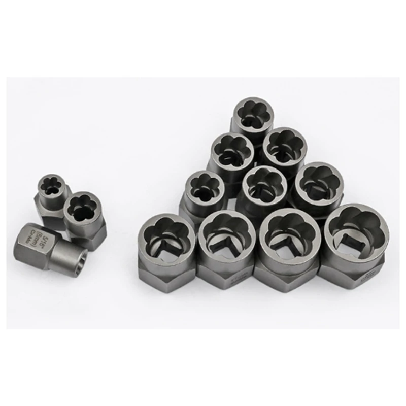 Screws & Bolts Extractor Set Drill Bit With Hex Adapter, Out Broken Lug Nut Extractor Stripped Screw Remover Set