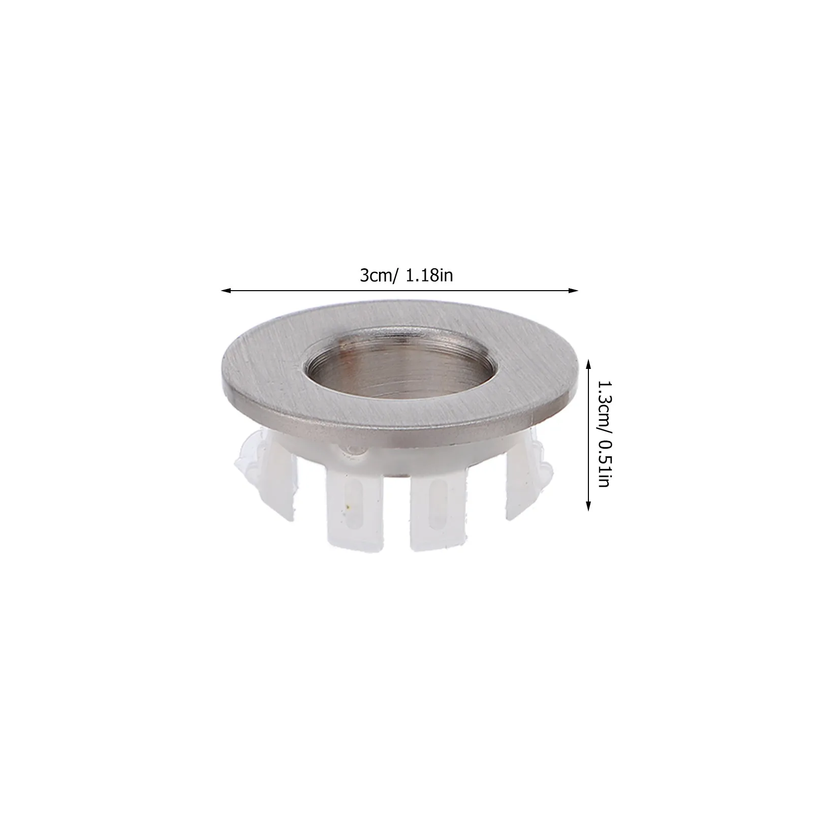 4Pcs Decorative Sink Overflow Hole Covers Metal Vanity Drain Inserts Compatible with 22-24Mm Holes Bathroom Sink Overflow Plate