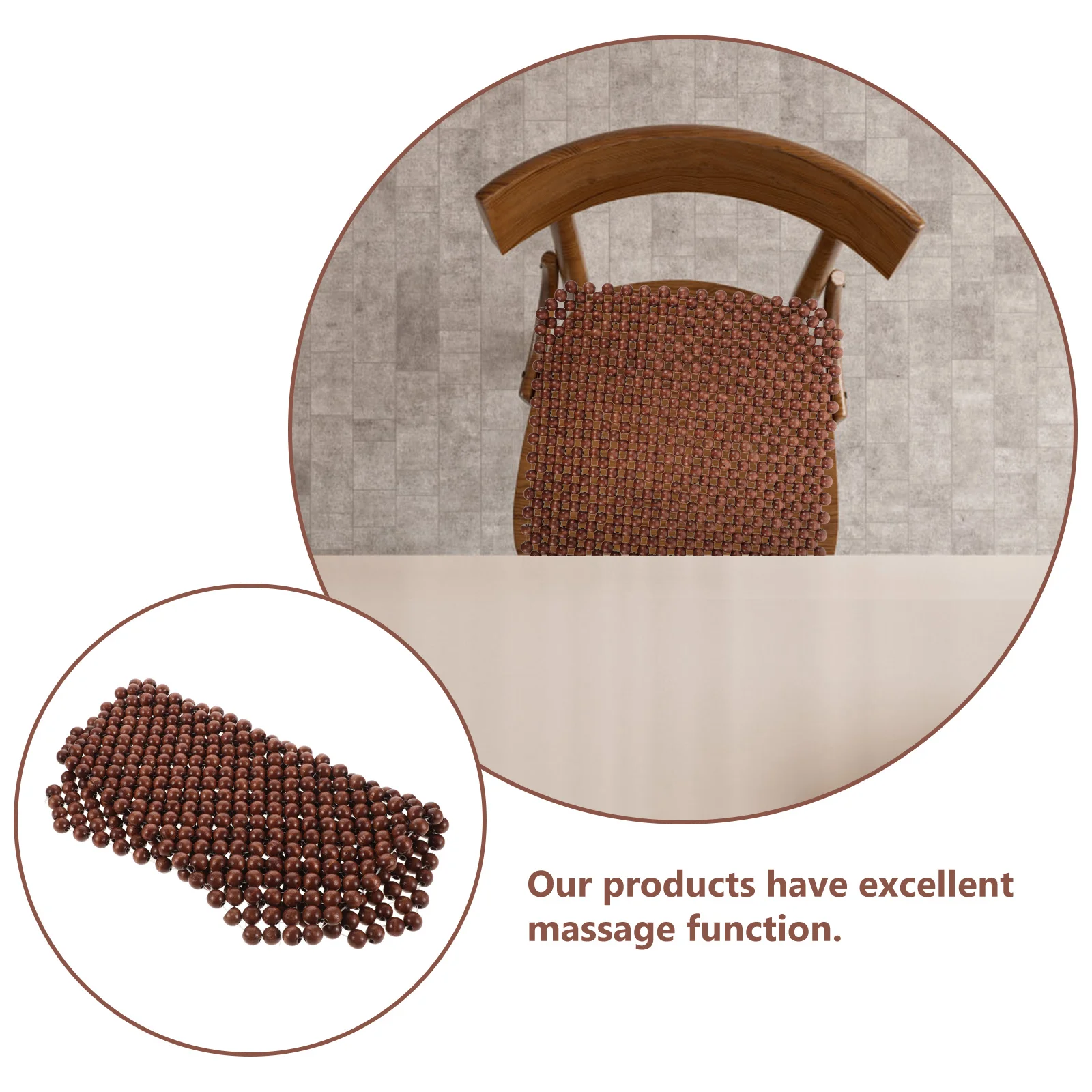 

Wooden Bead Car Cushion Comfortable Support Seat Cushion For Women Auto Seat Pad Mat For Trucks Rvs Front Seats
