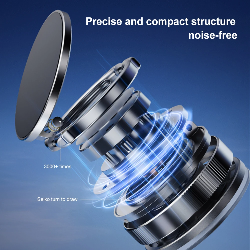 Magnetic Vacuum Car Phone Holder Rotatable Intelligent Car Mount Adjustable Magnetic Car Stable Holder for IPhone/Samsung/Xiaomi