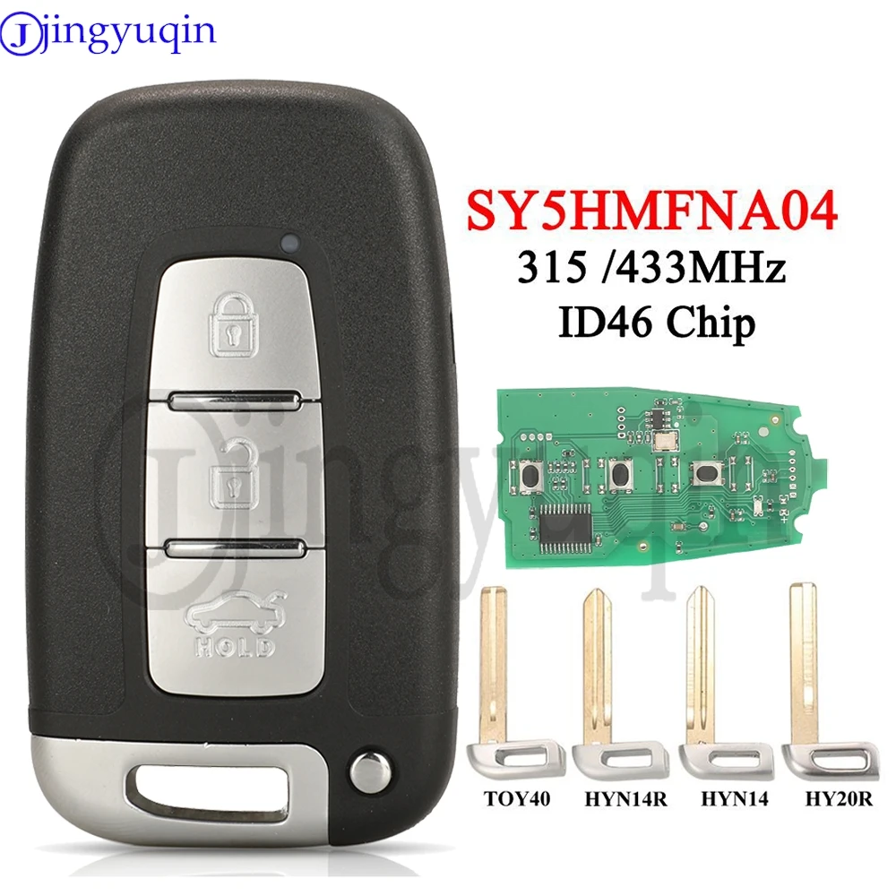 

jingyuqin 315/433MHz SY5HMFNA04 Remote Key For Hyundai I30 IX35 Sonata Genesis Equus Veloster Kia Forte Soul Rio Borrego Sorento