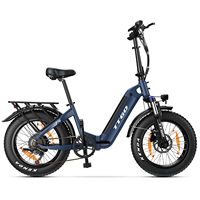 ttgo F6 Folding Electric Bike,20 Inch Electric Bicycle for Men 36V25 Ah Removable Battery,4.0 Fat-Tire Mountain Ebike 250W Motor