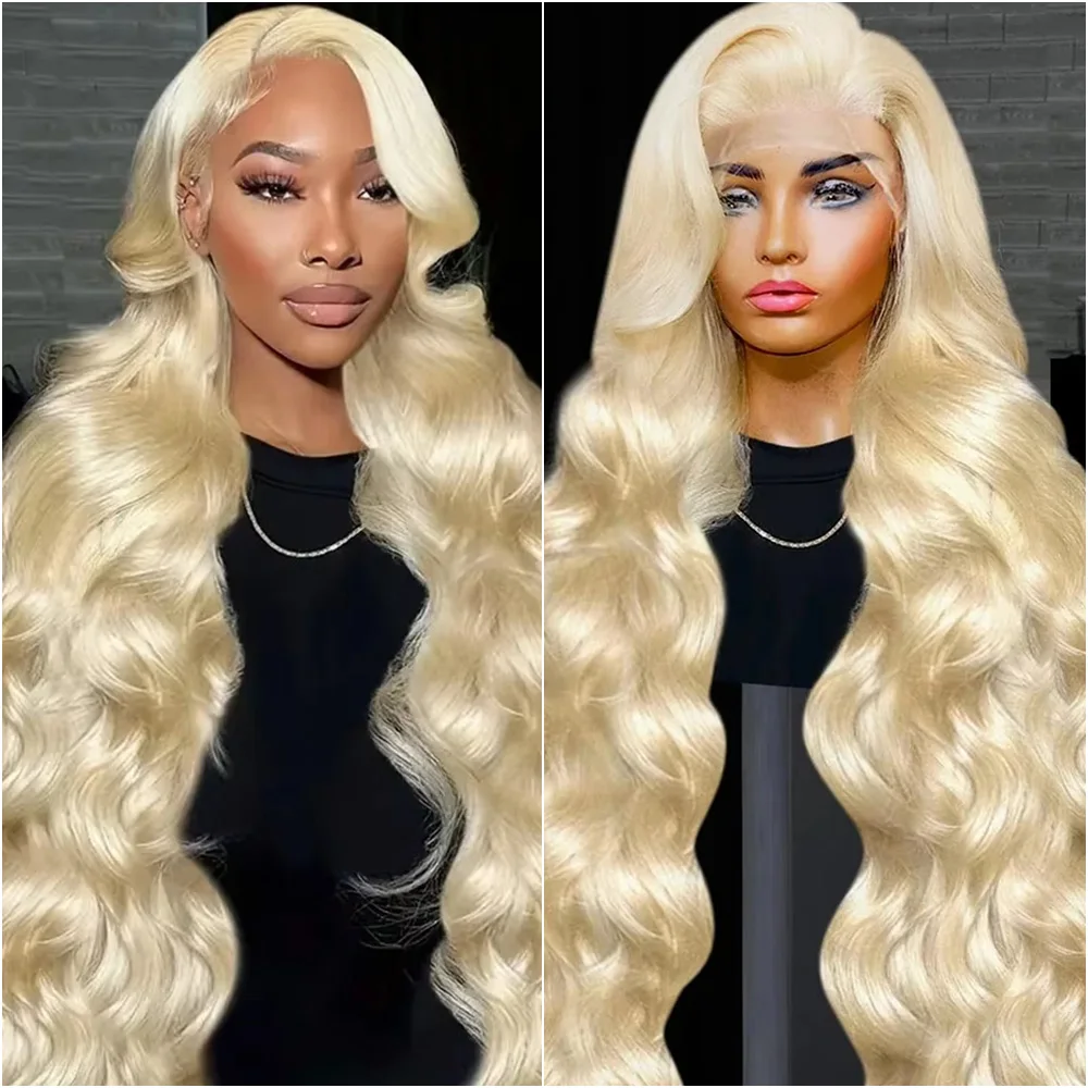 

220 Density 613 Blonde Colored Body Wave Human Hair Wigs 13x6 Transparent Lace and 13x4 HD Lace Frontal Wig 18-40 Inch To Chosen