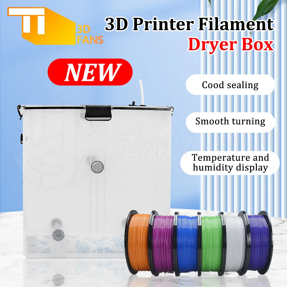 

Filament Dryer Box For 3D printer parts new Upgrade Filament Sealing Moisture-Resistant Real-Time Monitoring PLA ABS PETG