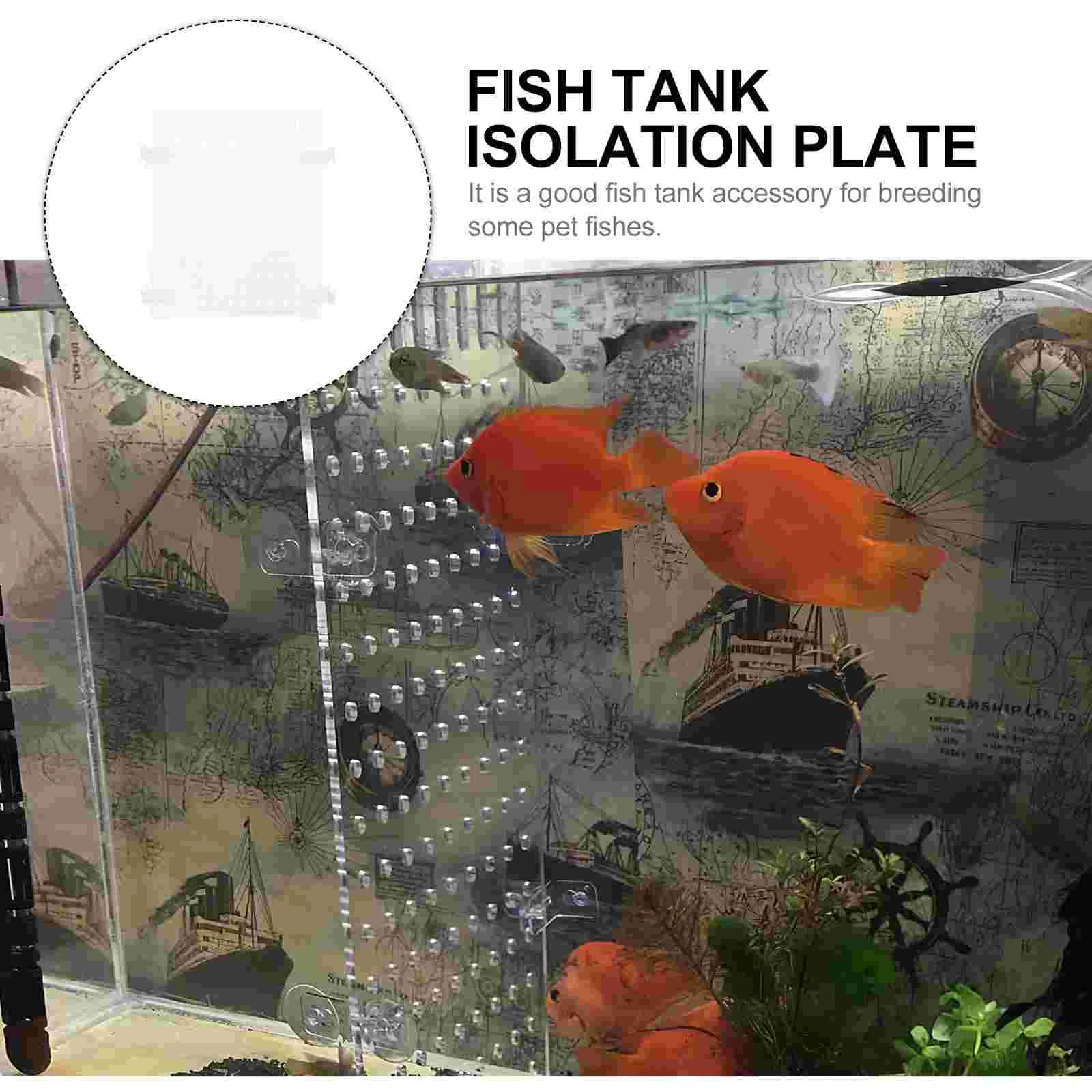 Clear Fish Tank Isolation Board Aquarium Divider Acrylic Isolation Board Portable Suction Cup FishTank Divider Aquarium Supplies