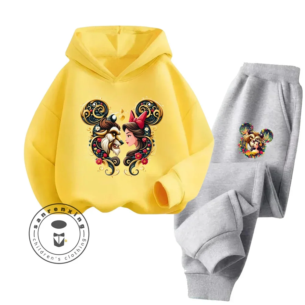 2024 Beauty and the Beast Disney Cheap Simple for Boy Girl Casual Wear Fun Graphics Everyday Style Fall Winter Hoodie Tracksuit