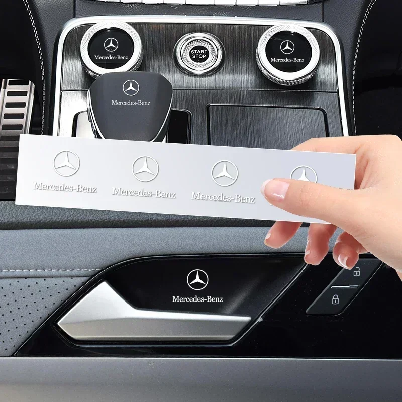 

Car Emblem Logo Decorative Stickers Badge Decal Interior Styling For Mercedes Benz AMG A B C E S class GLA GLC CLA GLK GLE