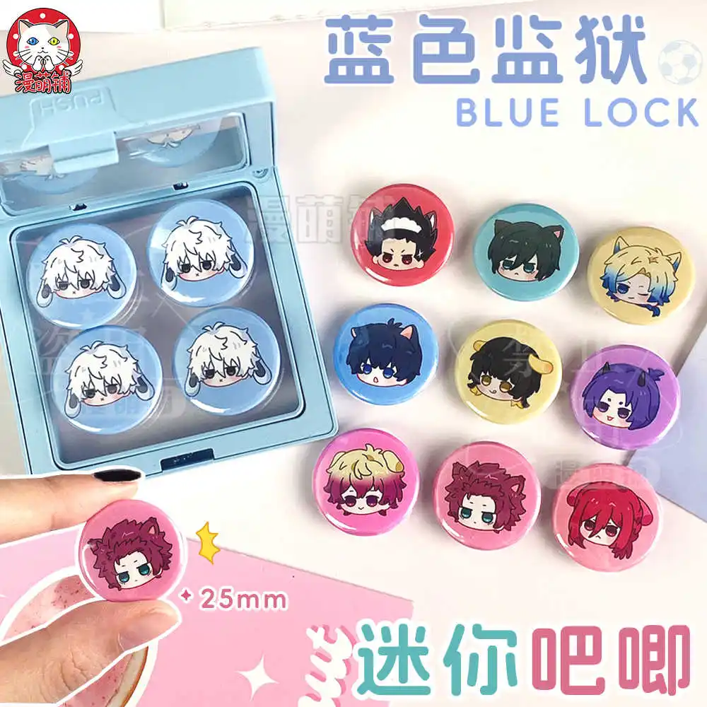 Anime BLUE LOCK Bachira Meguru Michael Kaiser Cosplay Mini Badge Insignia Cartoon Broche Pin Medaille Embleem Breastpin Kerstcadeau
