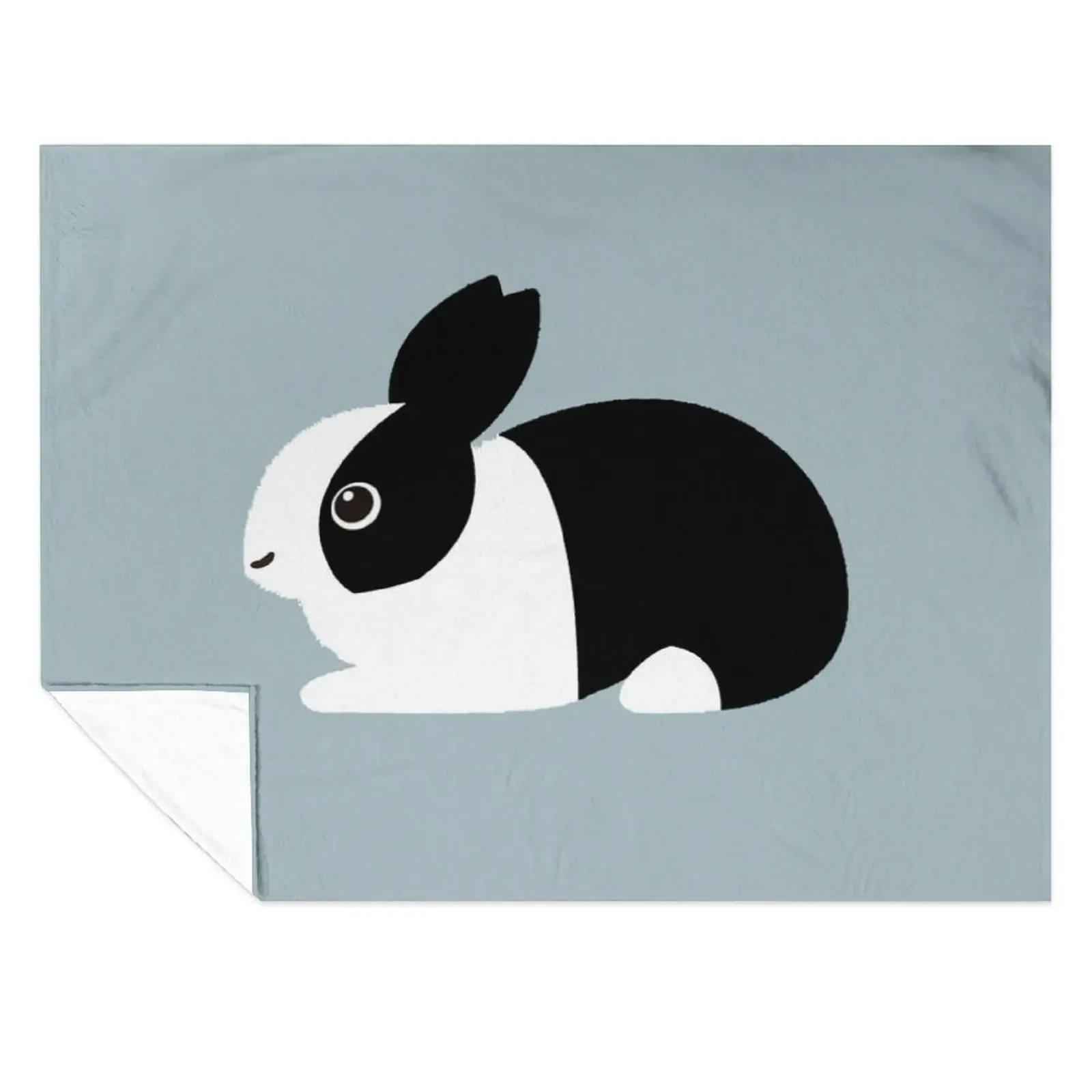 

cute black and white dutch rabbit Throw Blanket Loose Plaid on the sofa Soft Baby Blankets