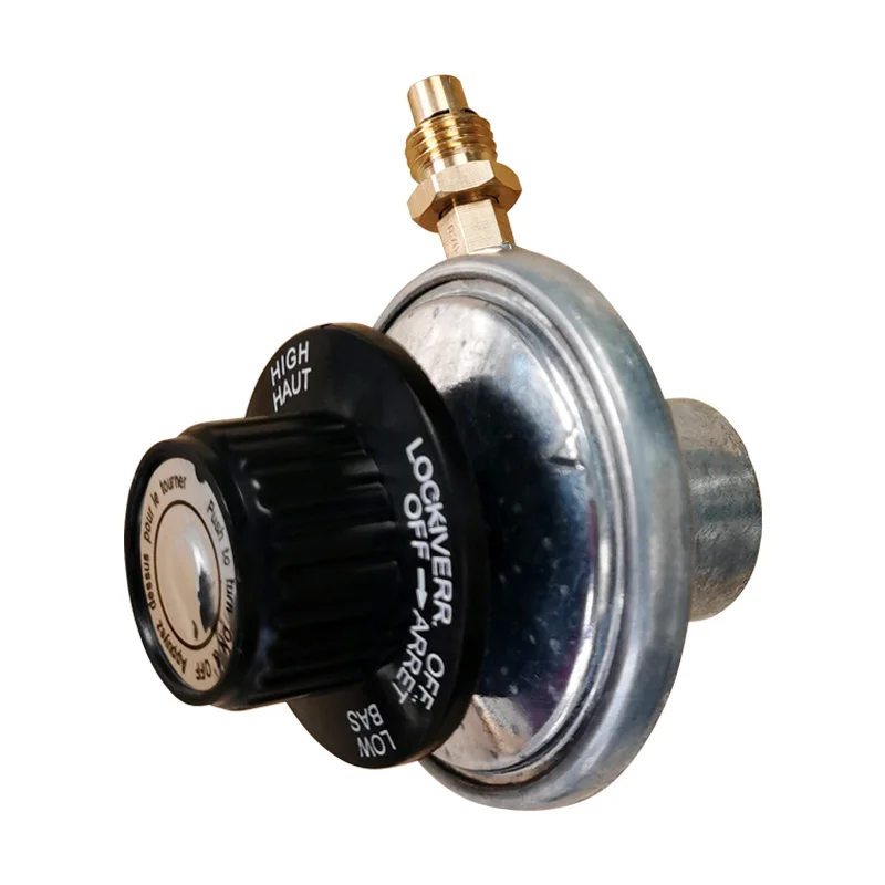 North America LPG One Pound Gas Cylinder Tank Propane Adjustable Low Pressure Gas Regulator Valve M12*1 With Nozzle 0.7mm