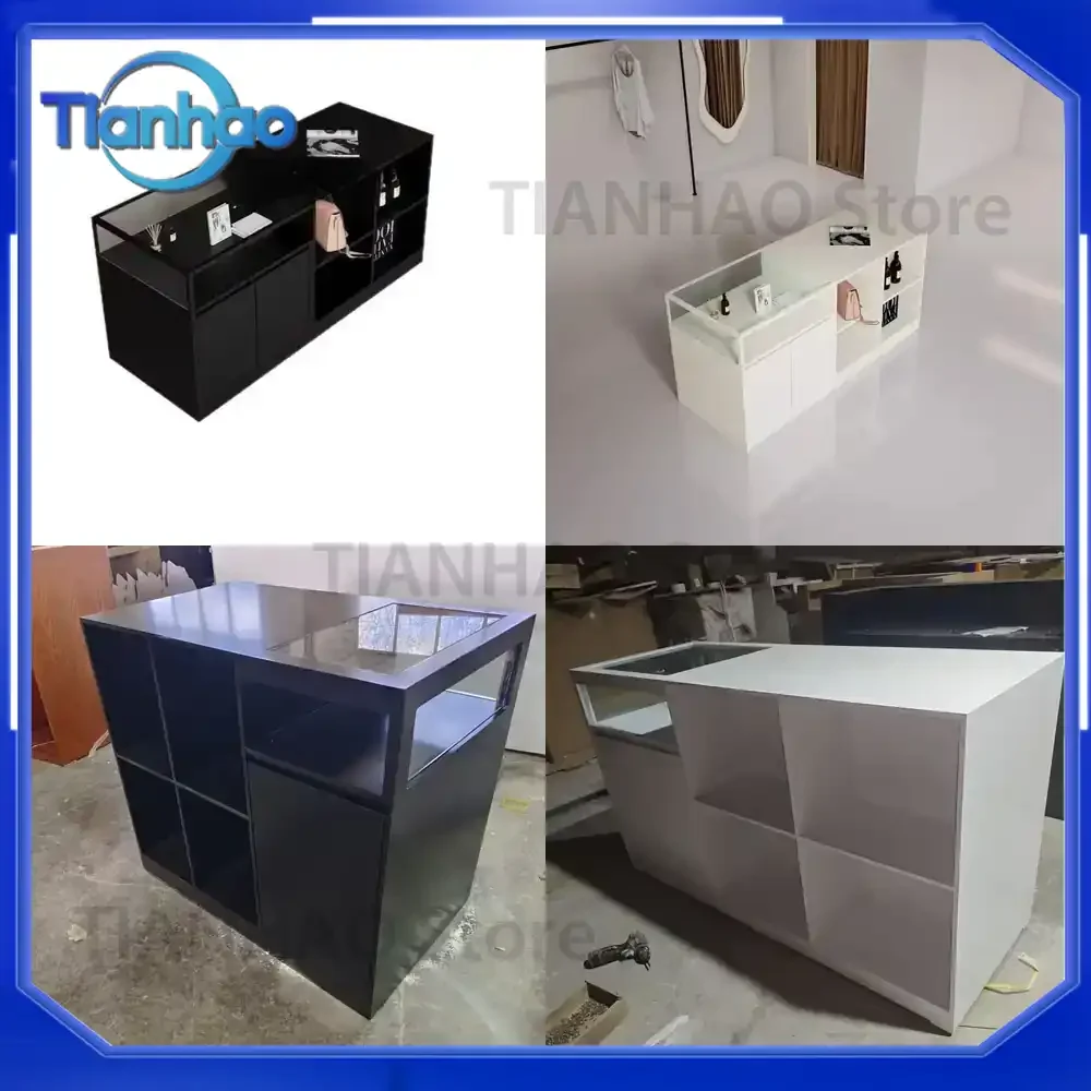 Light Luxury Integrated Commercial Counter Checkout Display Cabinet for Nakashimadai Transparent Clothing Store Fashion