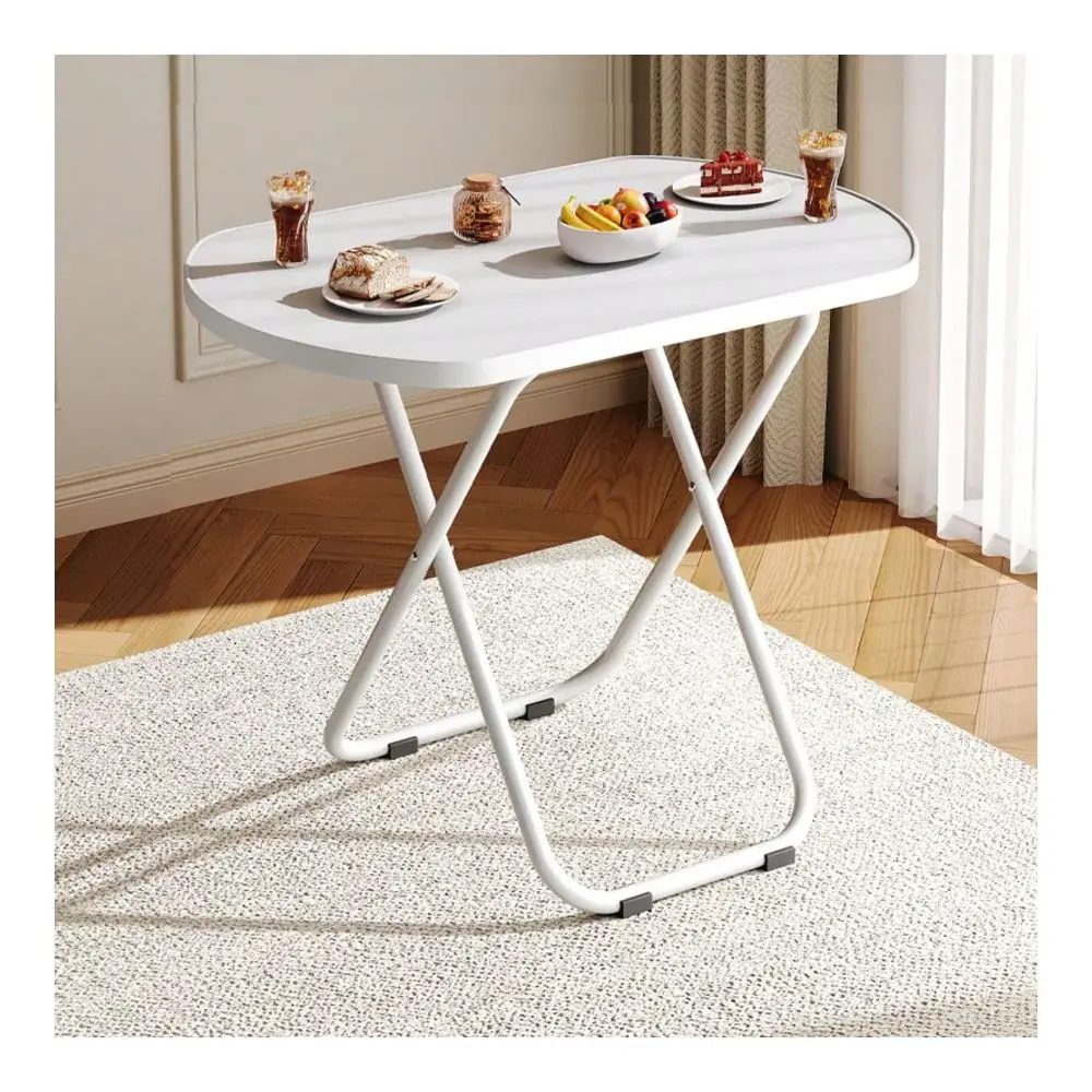 

Stable Tray Table With No Assembly Required, TV Dinner Tray For Eating, Foldable Snack Tables For Bed Sofa Living Room