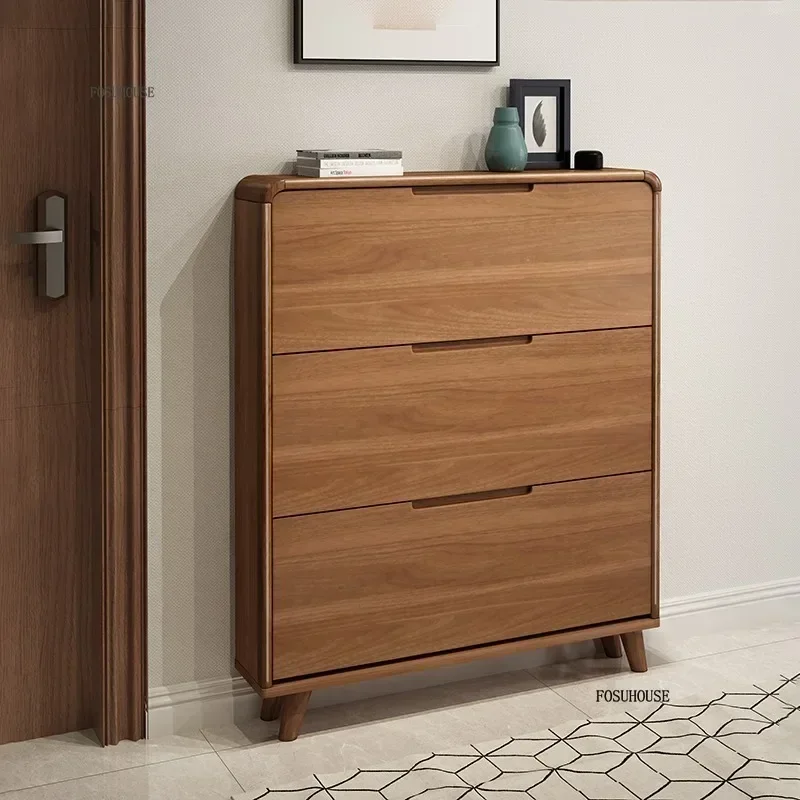 Современная деревянная полка для обуви, полка для обуви, органайзер для гостиной, узкие шкафы для обуви, экономия места в прихожей, мебель для дома c