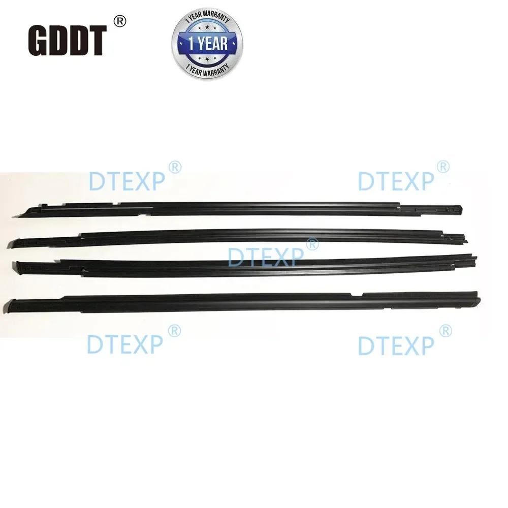 4 Pieces Outside Window Glass Rubber for Chery QQ Hatchback Black Moulding Sealing for QQ3 Weather Strip Not for Sedan