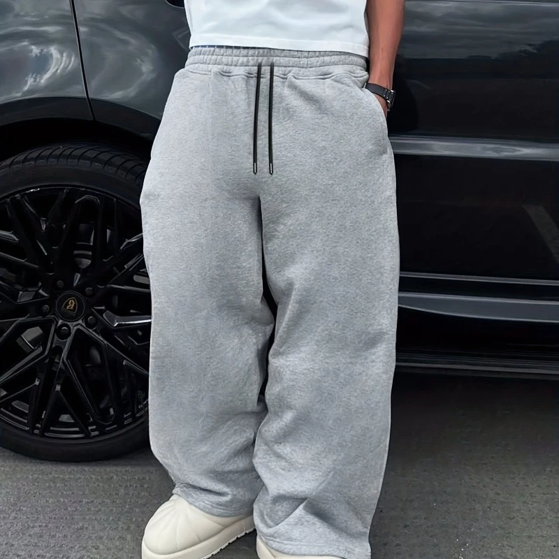 

Мужские повседневные прямые брюки на шнурке, дышащие повседневные брюки, брюки для фитнеса, унисекс, всесезонные уличные брюки для бега на открытом воздухе