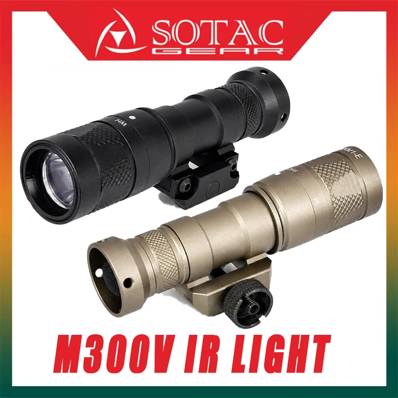 M300V IR Tactical Flashlight 500LM White LED 850nm Infrared Illuminator with Upgraded TIR Lens Lighting Accessory Aluminum Alloy