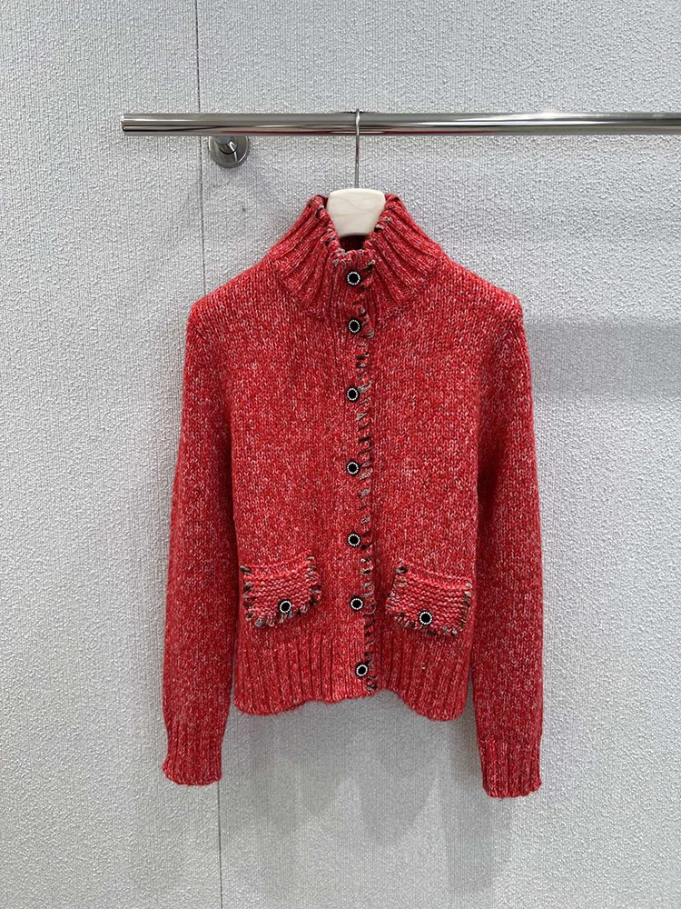 SVORYXIU 2025 Otoño Invierno estilo Casual serie de colores cárdigan tejido de un solo pecho cárdigan cálido de moda para mujer