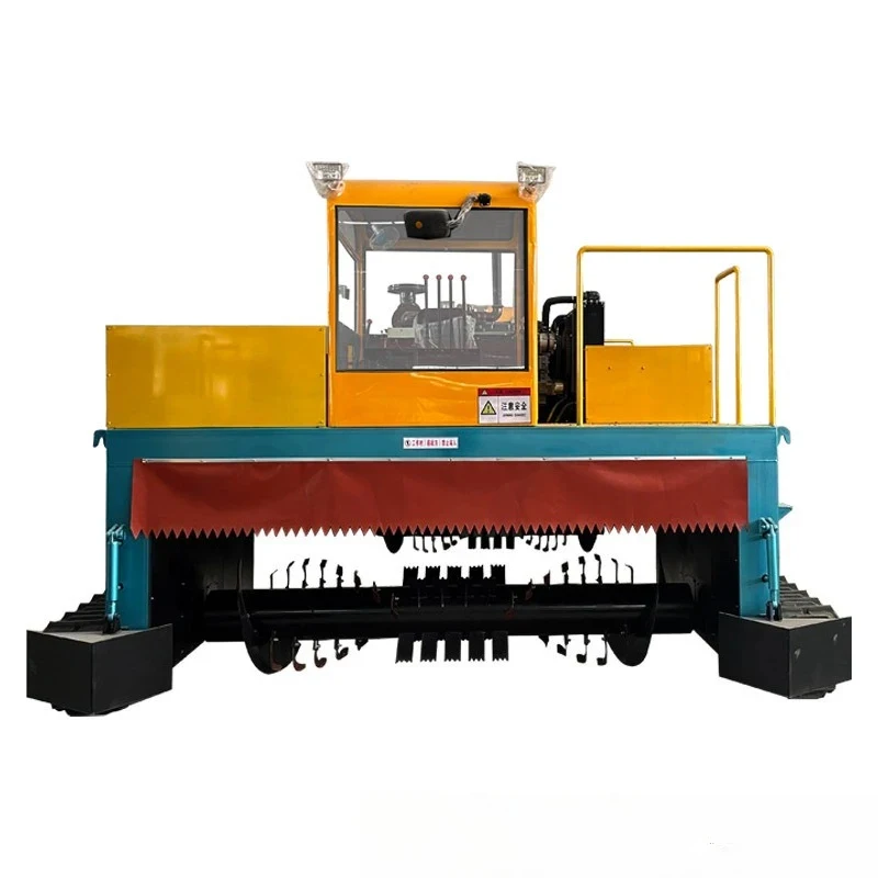 

high quality Self-propelled farm manure , automatic crawler organic fermentation turning hine