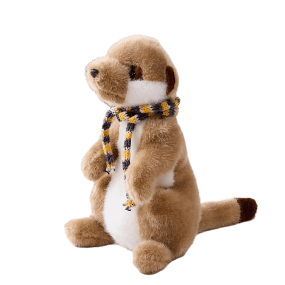 New Soft Fluffy Meerkat Weighted Pellet Detachable Scarf Meerkat High-quality Comfort Simulated Suricate Room Decor