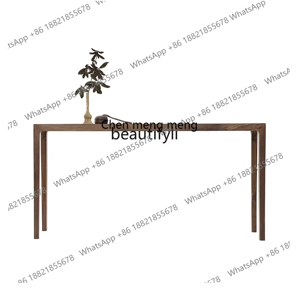 D178 New Chinese Style Console Tables Black Walnut Solid Wood Zen a Long Narrow Table Console Elm Antique Bar Table