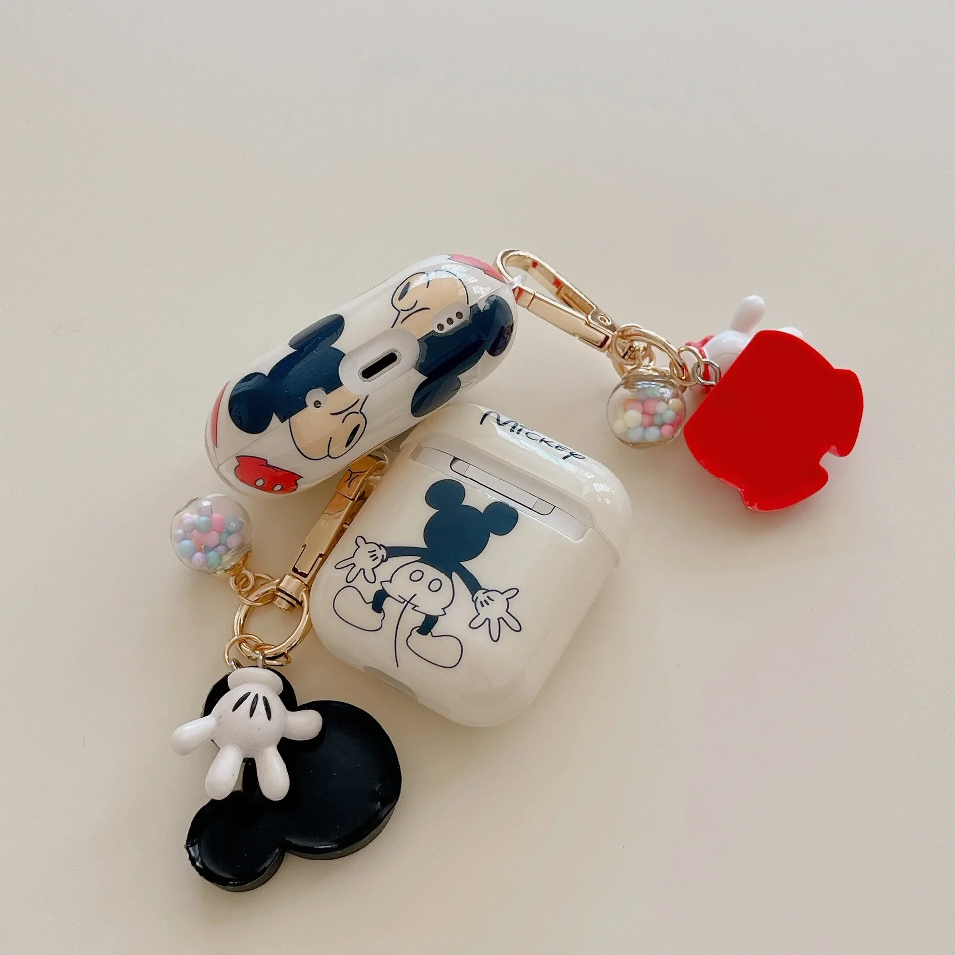 Disney Mickey Minnie Maus Fall für Airpods Pro 2, schützende Bluetooth-Kopfhörer TPU-Abdeckung für Airpods Pro Fall für Mädchen Männer