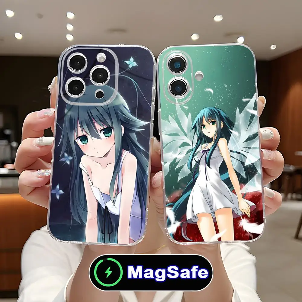 Saya no Uta حافظة هاتف محمول لهاتف آيفون 17 16 15 14 13 12 11 Air Pro Max Plus Mini Magsafe غطاء ملون شفاف جميل