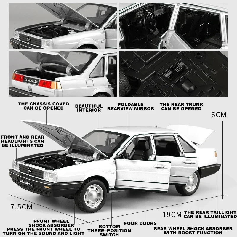 فولكسفاغن نموذج سيارة دييكاست للأطفال ، سبيكة ، صوت وإضاءة ، هدية لمجموعة الصديق ، هوايات حاضرة ، من فولكسفاغن