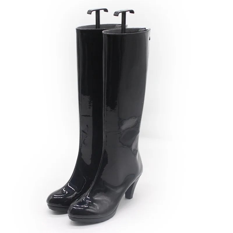 Saint Manmayer Gunko Cosplay Shoes Anime Cosplay Props High Heels Halloween Party Black Boots Big Size Custom Made