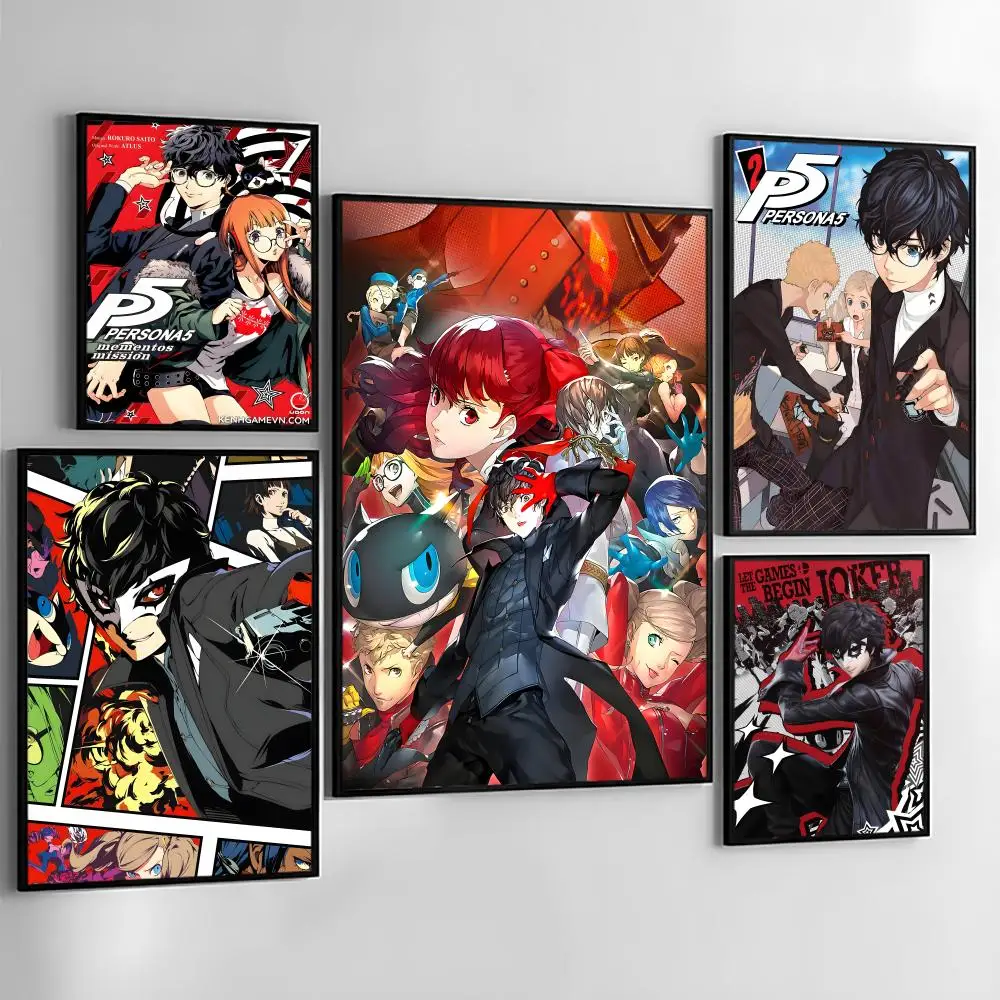 P-Persona 5 Poster Holiday Gifts Decoration Designed For Home Restaurant Office Space Wall Art