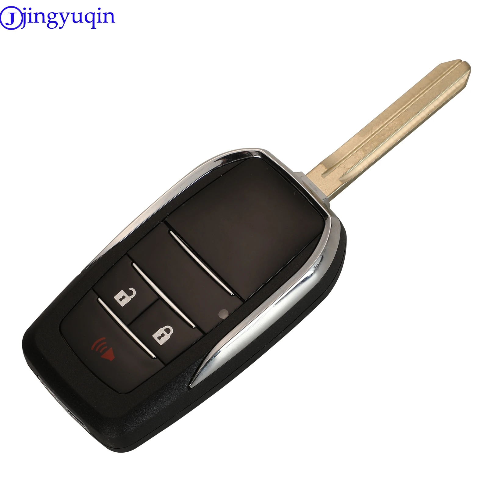 jingyuqin Modified 3 Buttons Car Key Shell Case For Toyota Corolla Yaris Prado Tarago Camry RAV4 REIZ Crown Avalon Venza