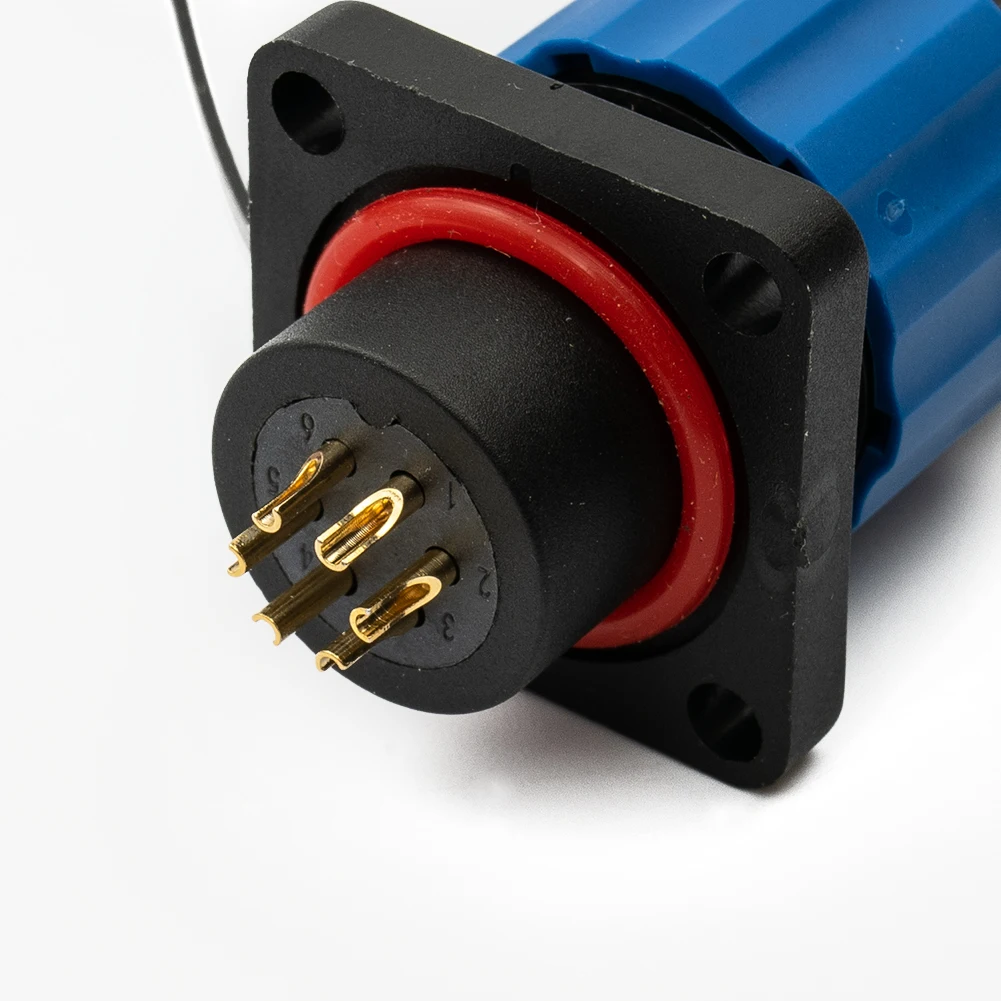 Socket IP68 Square Connector Designed for Wire to Wire Connections 2 9 Pin Waterproof Circular Connector SP16 Square