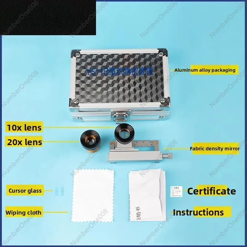 Y511B Fabric Density Counter 10x 20x Magnifier Dual Lens for Textile Weave Analysis Cloth Inspection Tool