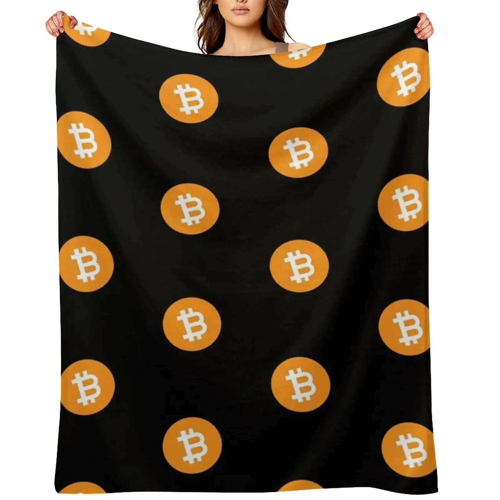

Bitcoin BTC Classic Cryptocurrency Logo Throw Blanket Soft Beds Blankets For Bed sofa bed Blankets