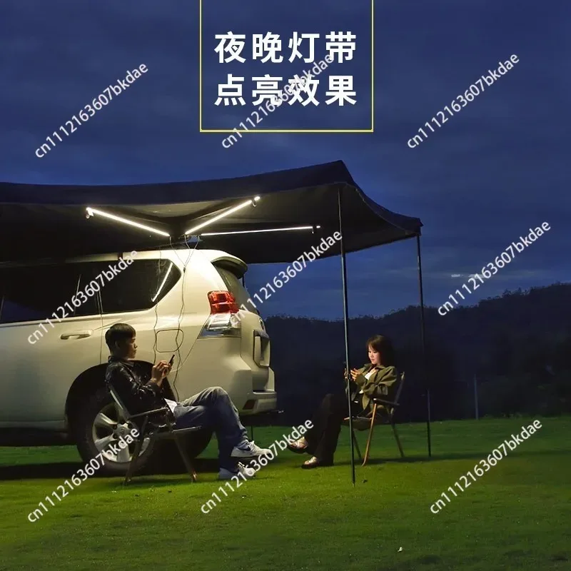 Off-Road Retractable Folding Camper Self-driving Tour Outdoor Camping Light Emitting Diode Light Vehicle Awning Tent