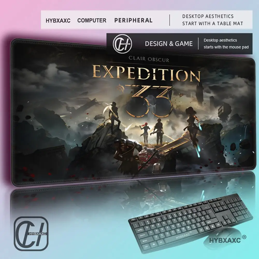 

HYBXAXC Hot Game Clair Obscur Expedition 33 gamer Non-Slip Mouse Pad Keyboard Rubber Mousepad Gaming Accessories PC Desk Mat