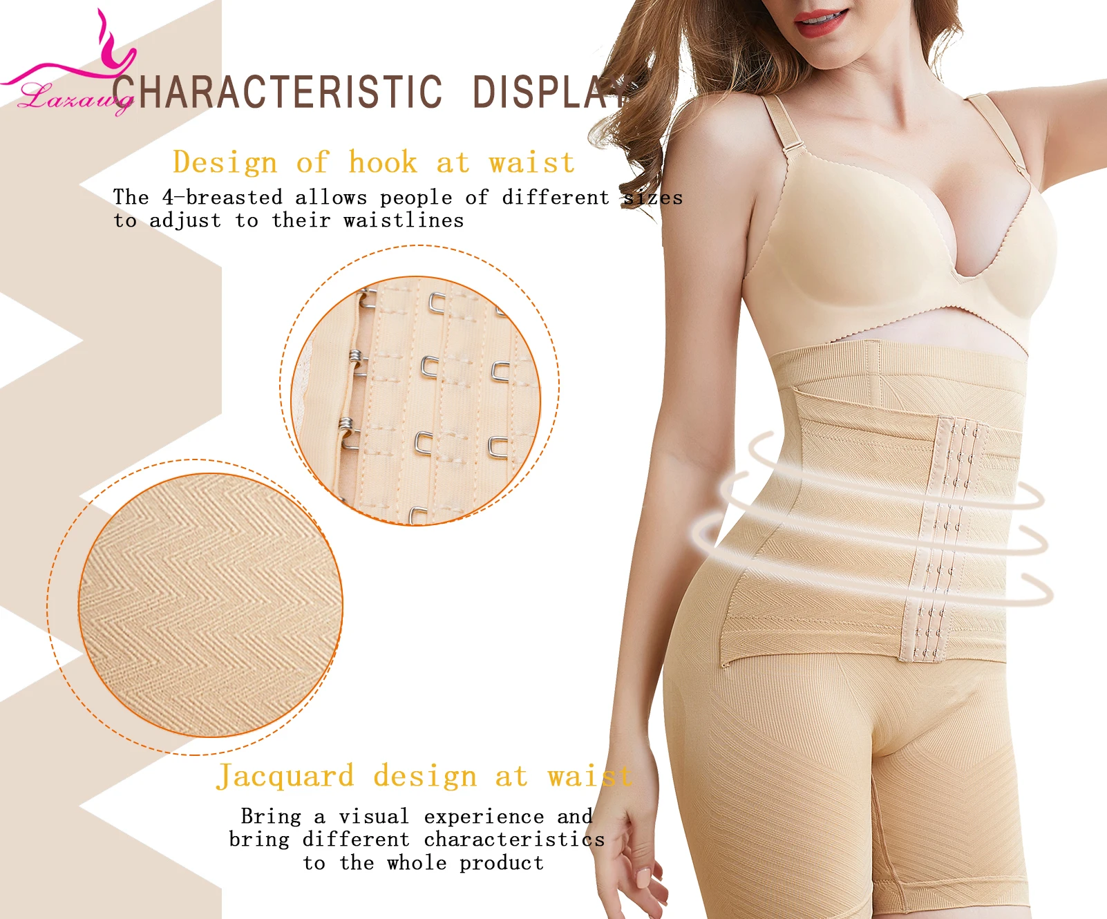 LAZAWG Women  Tummy Control Panties Body Shaper Butt Enhancer Underwear Waist Trainer Hip Shapewear Belly Butt Lifter Shaper