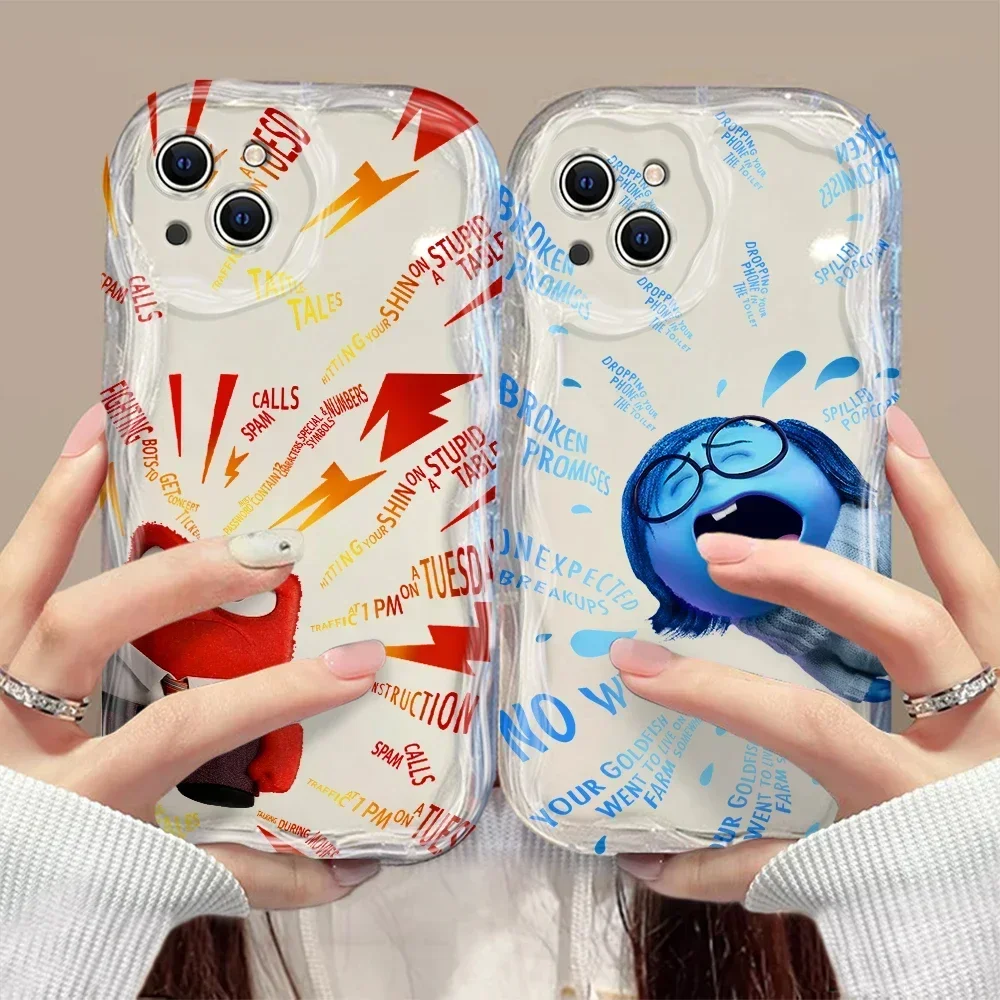 Inside Out 2 Disneys 3D Wave Case For OPPO Realme 12 11 10 9 8 7 7i 6 5 Pro Plus C67 C65 C55 C31 C35 C11 C12 C15 C20 C21Y Cover