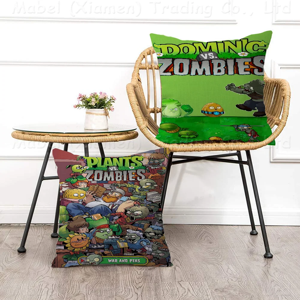 P-Plants V-Vs Z-Zombies Pillow Cover For Bedroom Room And Living Room Sofa Decorative Cushion Cover