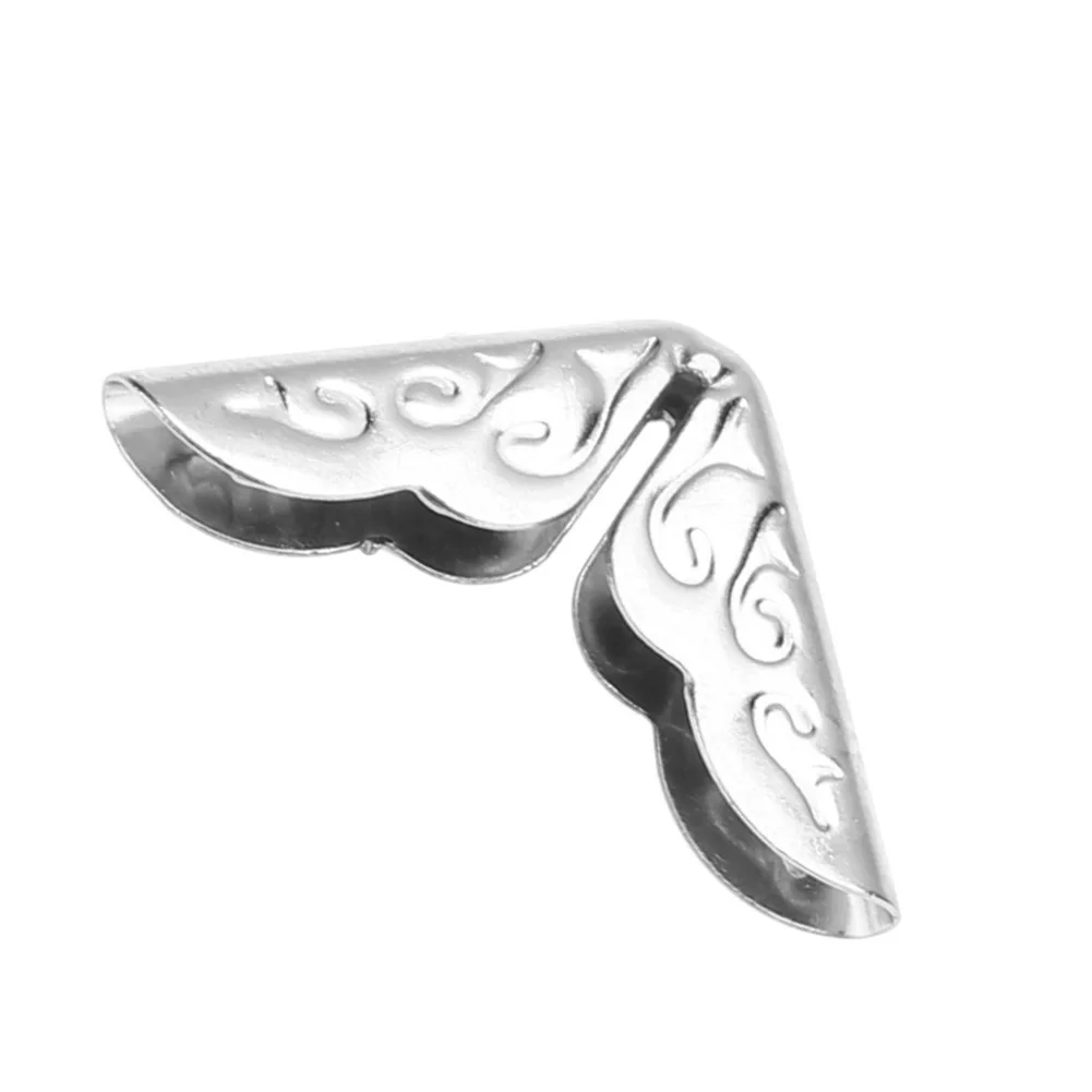 100 Uds. Protectores de esquinas para álbumes de recortes, tarjetas, menú, libro de Metal, Protector de esquina para ordenador portátil, álbumes de fotos