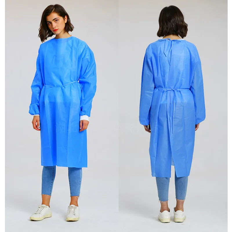 

Disposable Dustproof Gown Thickened Protective Work Isolation Clothes Coverall Clothing Dental Anti-oil Stain Nursing Gown