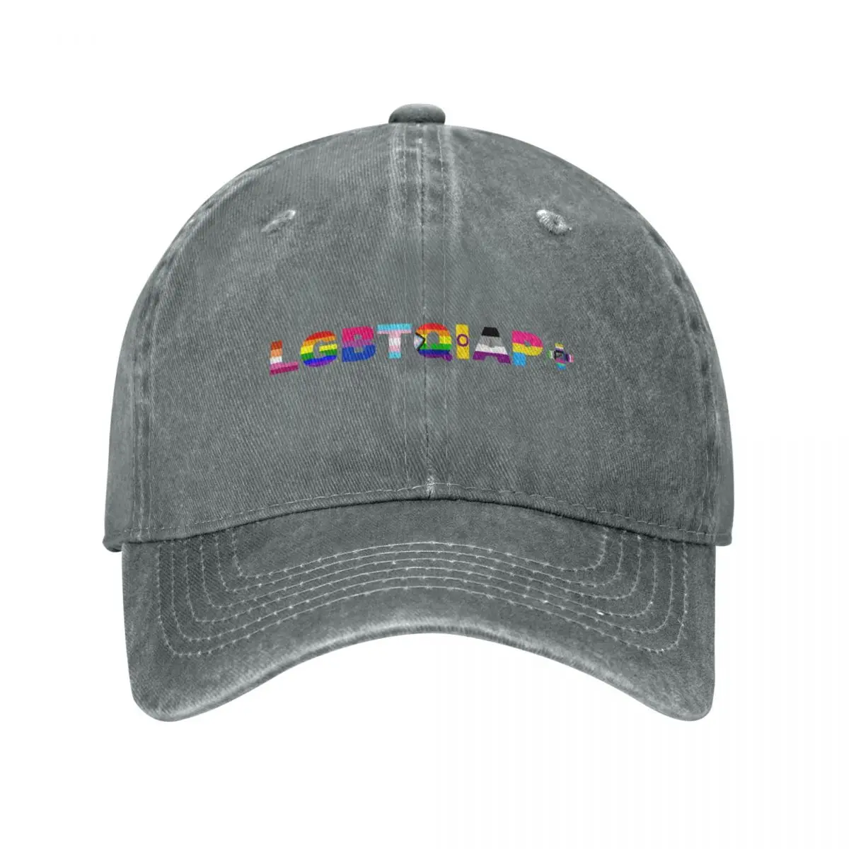 LGBTQIAP+ word art designCap Baseball Cap Golf Trucker Cap Women Hats Men's