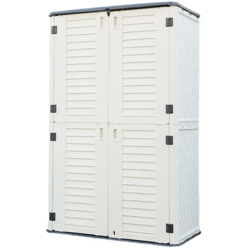 Wholesale outdoor courtyard plastic storage cabinets outdoor waterproof lockers balcony rainproof storage combination sundries