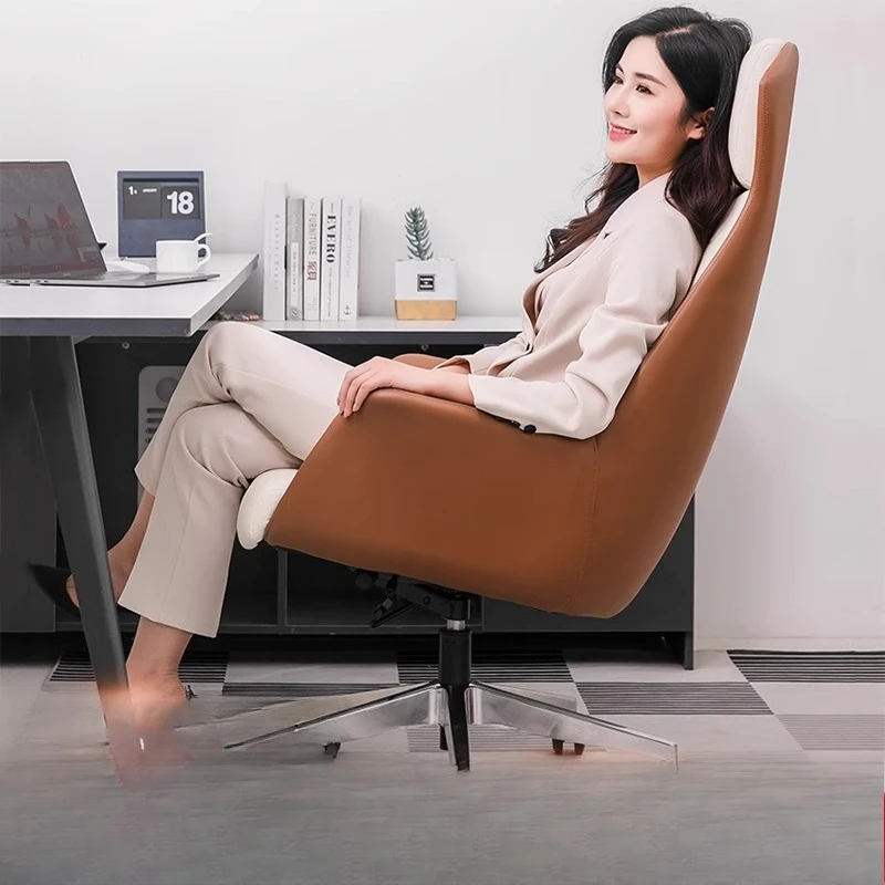 

Ergonomic Pillow Office Chair Gaming Executive Recline Design Office Chair Leather Modern Silla Para Escritorio Home Furniture